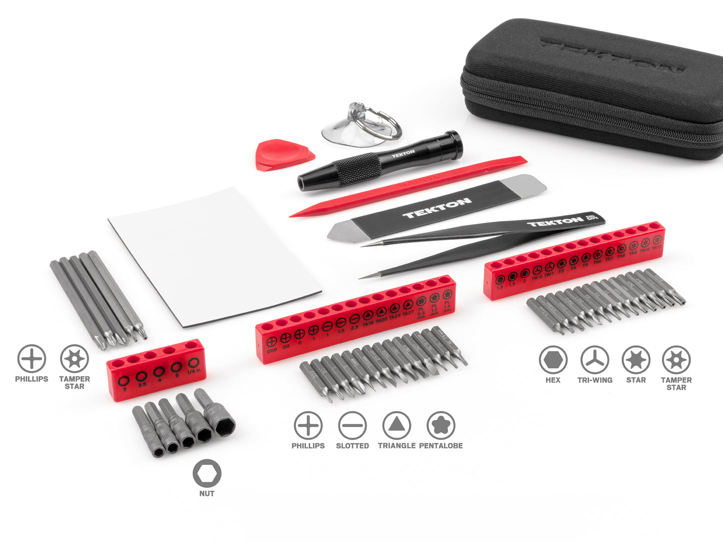 Tekton Everybit Tech Rescue Kit, 46-Piece with Case